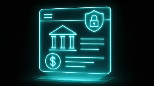 Digital Banking Security: An illustrative image depicting a secure online banking interface, highlighted with a padlock symbol within a shield.