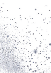 Glowing gray particles burst on white background. Perfect for design projects.