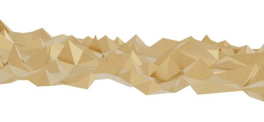 Modern abstract background with gold geometric shapes resembling a mountain range. Ideal for presentations, websites, and design projects.