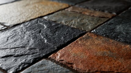 Detalle de pizarra en un ambiente interior, con diversas tonalidades y texturas visibles en la superficie