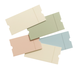 3D realistic empty event tickets template for various uses.