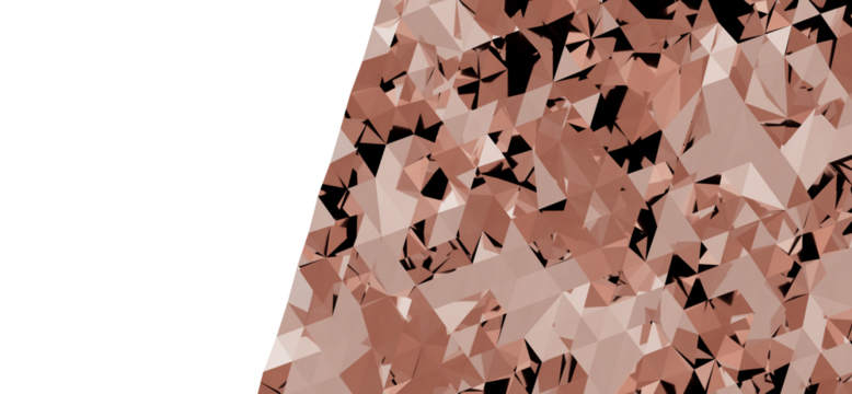 Modern rose gold abstract background with geometric triangles. Perfect for website banners, presentations, and designs.