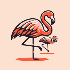 illustration of a flamingo