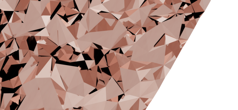 Rose gold abstract background. Geometric texture with triangular shapes. Perfect for luxury branding, modern designs, and elegant projects.