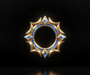 gold crown on black background