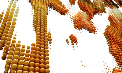 Abstract background image of orange and yellow spheres. Perfect for modern designs.