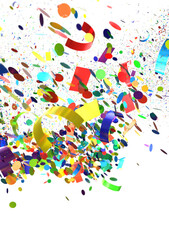Fototapeta premium Festive background with colorful confetti. Perfect for party invitations, celebrations, and more!