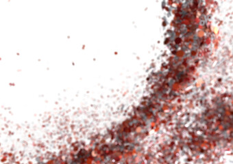 Sparkling rose gold glitter scattered on white. Perfect for backgrounds, textures, and festive designs.