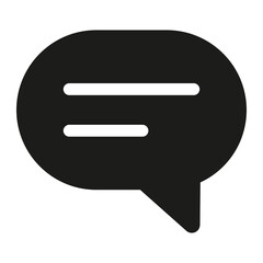 Message filled icon png black for social media app
