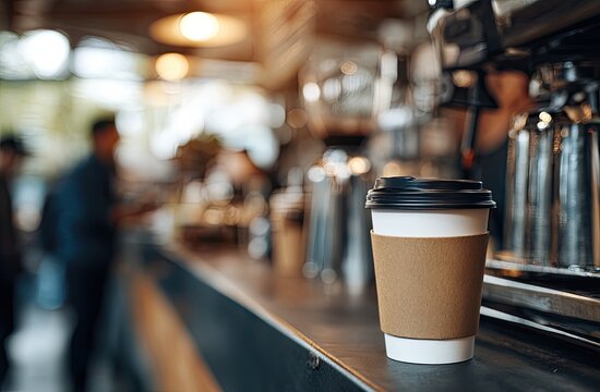 Blurred coffee shop scene