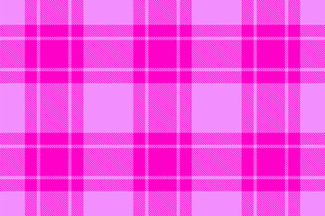 Pink plaid pattern, a modern take on tartan. Great for fashion, crafts, backgrounds. A seamless design ideal for textiles, wrapping paper.