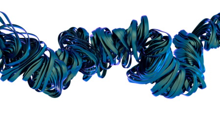 High-resolution image of abstract blue swirls, perfect for backgrounds or design projects.  3D rendered.