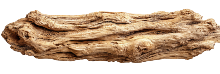 Light brown, oblong piece of driftwood with intricate, flowing grain patterns