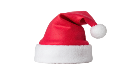 Classic Red Santa Hat with White Fur Trim and Pompom 2.