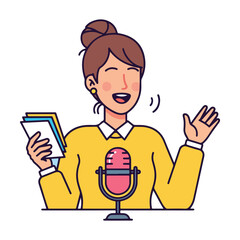 Modern International Podcast Day Illustration