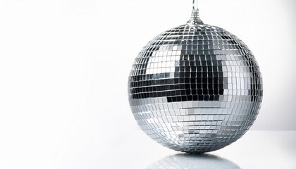 shiny disco ball isolated on white background