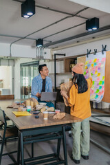 Startup Team Planning Product Development with Agile Task Board