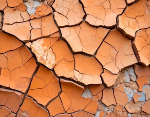 Cracked Earth's Surface An Abstract Texture