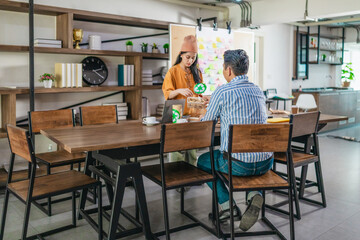 Startup Team Planning Product Development with Agile Task Board