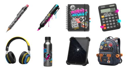 School Supplies with an Attitude: A 3D Collection of Graffiti and Street Art Inspired Student Gear
