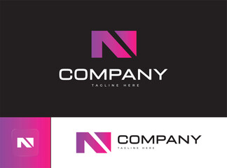 Letter N Logotype Template for Modern Brand Identity and Minimalist Logo Design