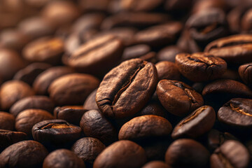 Fototapeta premium Roasted Coffee Bean Macro 8K