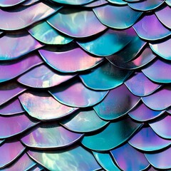 Iridescent dragon scales pattern in vibrant colors