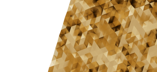 Premium photo of abstract gold geometric triangles. Ideal for backgrounds, websites, and presentations.