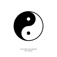 yin yang symbol, yin yang vector on transparent background