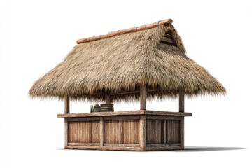 Tropical thatched kiosk