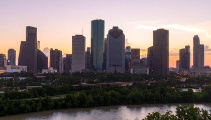 Obraz premium Houston Skyline at Sunset