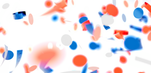 Vibrant confetti explosion on white. Ideal for celebration, party, and festive designs.