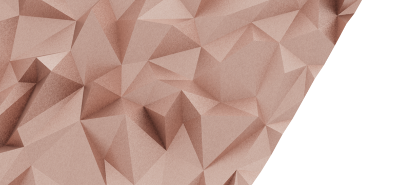 Rose gold geometric background with triangular shapes. Perfect for modern designs, presentations, and websites.
