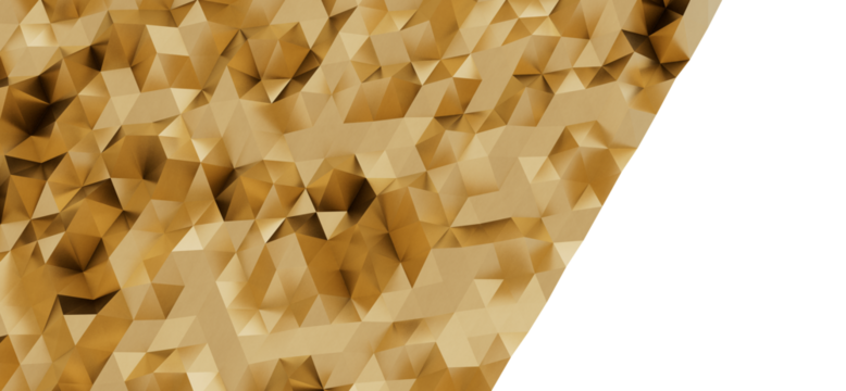 High-resolution image of an abstract gold geometric background with a triangle pattern. Perfect for modern designs.