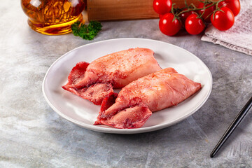 Delicous roasted calamari with protein