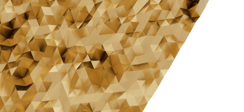 High-resolution image of abstract gold geometric triangles. Perfect for backgrounds, presentations, and design projects.