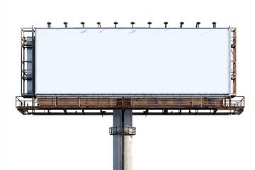 Obraz premium Blank billboard on a metal frame