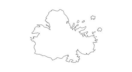 Outline Map Antigua And Barbuda