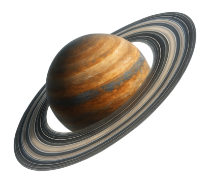 Ringed planet with multiple concentric rings