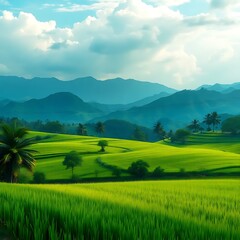 Countryside Serenity , valley of calm