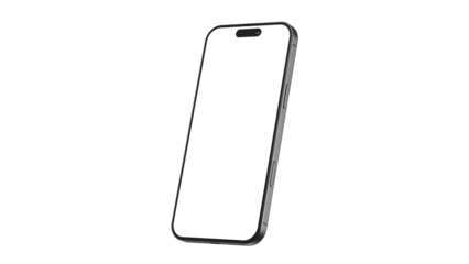 iPhone mockup with transparent screen and background for web design and UX/UI.