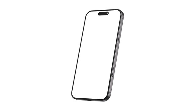 iPhone mockup with transparent screen and background for web design and UX/UI.