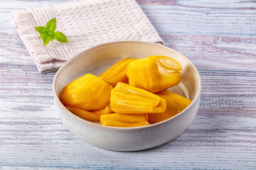 Canned sweet juicy yellow Jackfruit