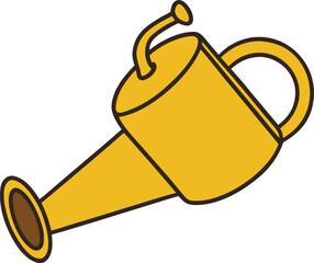 Golden Kettle Whistle on Transparent Background