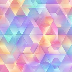 Fototapeta premium Abstract Geometric Pattern of Pastel Hues, Vibrant and Dreamlike.