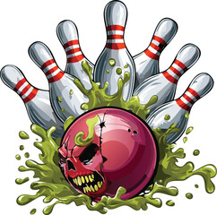 Spooky Bowling Ball Strike