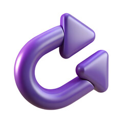 3D isometric upward arrow chart single shade on white background.