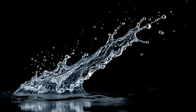 water splash on black background