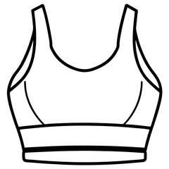 Crop top line art illustration