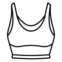 Crop top line art illustration